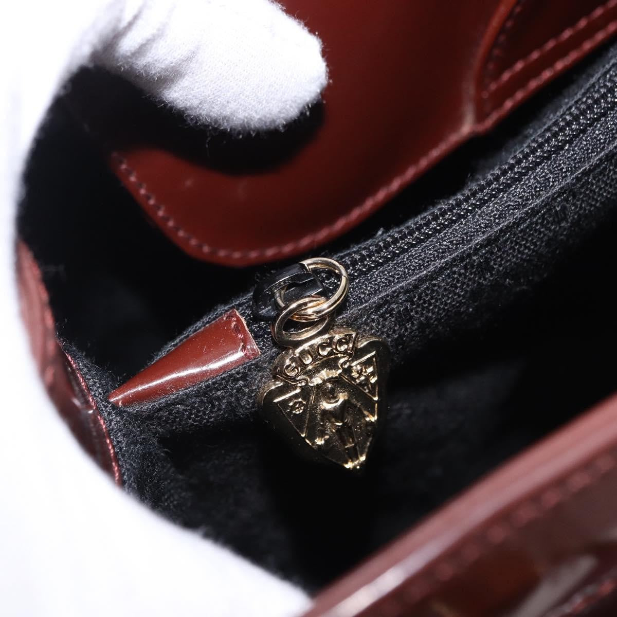 Gucci Diana NM Logo Bamboo Handle Tote Patent leather, Brown, Patent Leather, Tote Bag