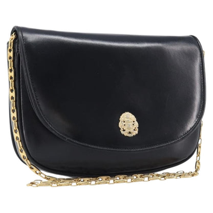 Celine Flap Shoulder Leather, Black, Leather, Shoulder Bag