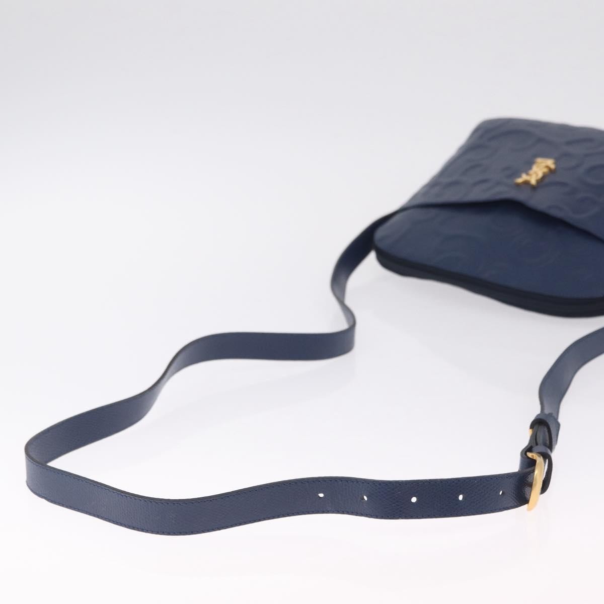 Saint Laurent Overseas Leather, Navy, Leather, Tote Bag