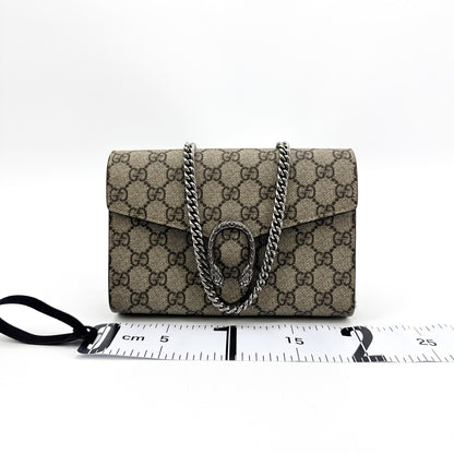 Gucci Dionysus Chain GG Coated Canvas, Brown, Canvas, Crossbody Bag