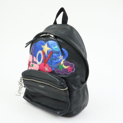 Saint Laurent City Patchwork Leather, Black, Leather, Backpack