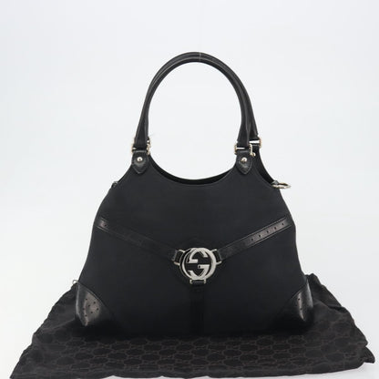 Gucci Reins Web Canvas, Black, Canvas, Shoulder Bag