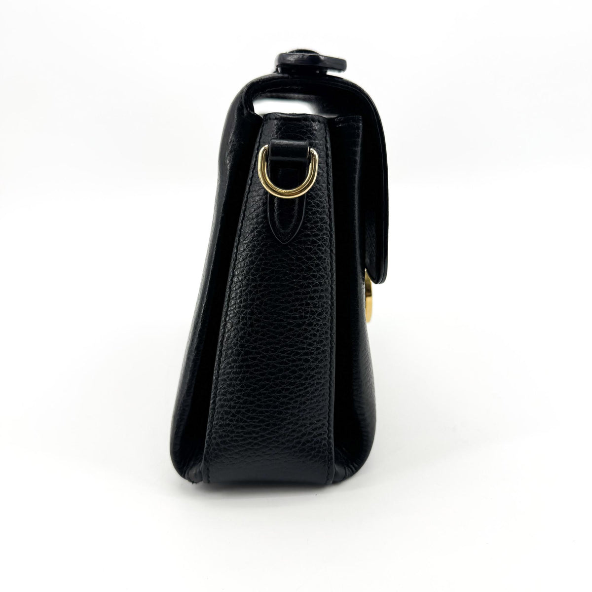Gucci Interlocking Leather, Black, Leather, Shoulder Bag