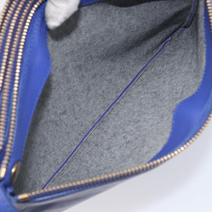 Celine Trio Leather, Blue, Leather, Shoulder Bag