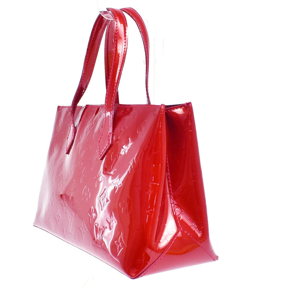 Louis Vuitton Wilshire Monogram Vernis, Red, Patent Leather, Handbag