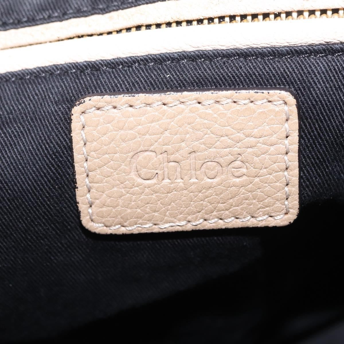 Chloe Paraty Top Handle Leather, Beige, Leather, Handbag