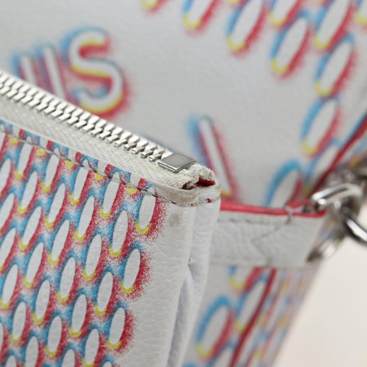 Louis Vuitton Trio Messenger Limited Edition Damier Spray Leather, White, Canvas, Handbag