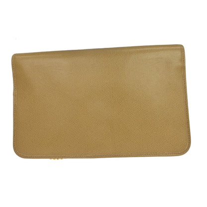 Christian Dior Vintage Chain Flap Leather, Beige, Leather, Shoulder Bag