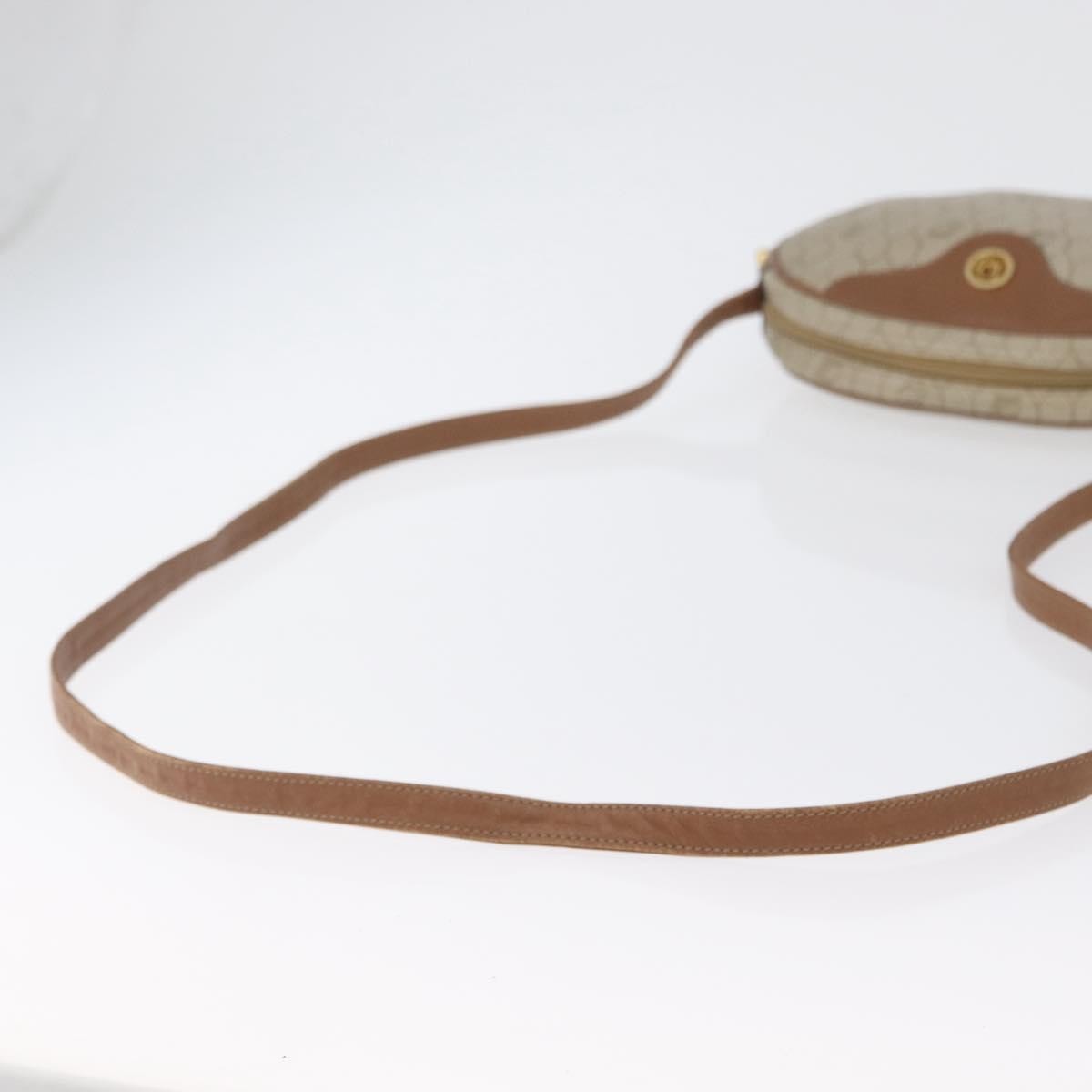 Christian Dior Vintage Honeycomb Canvas and Leather, Beige, Canvas, Shoulder Bag