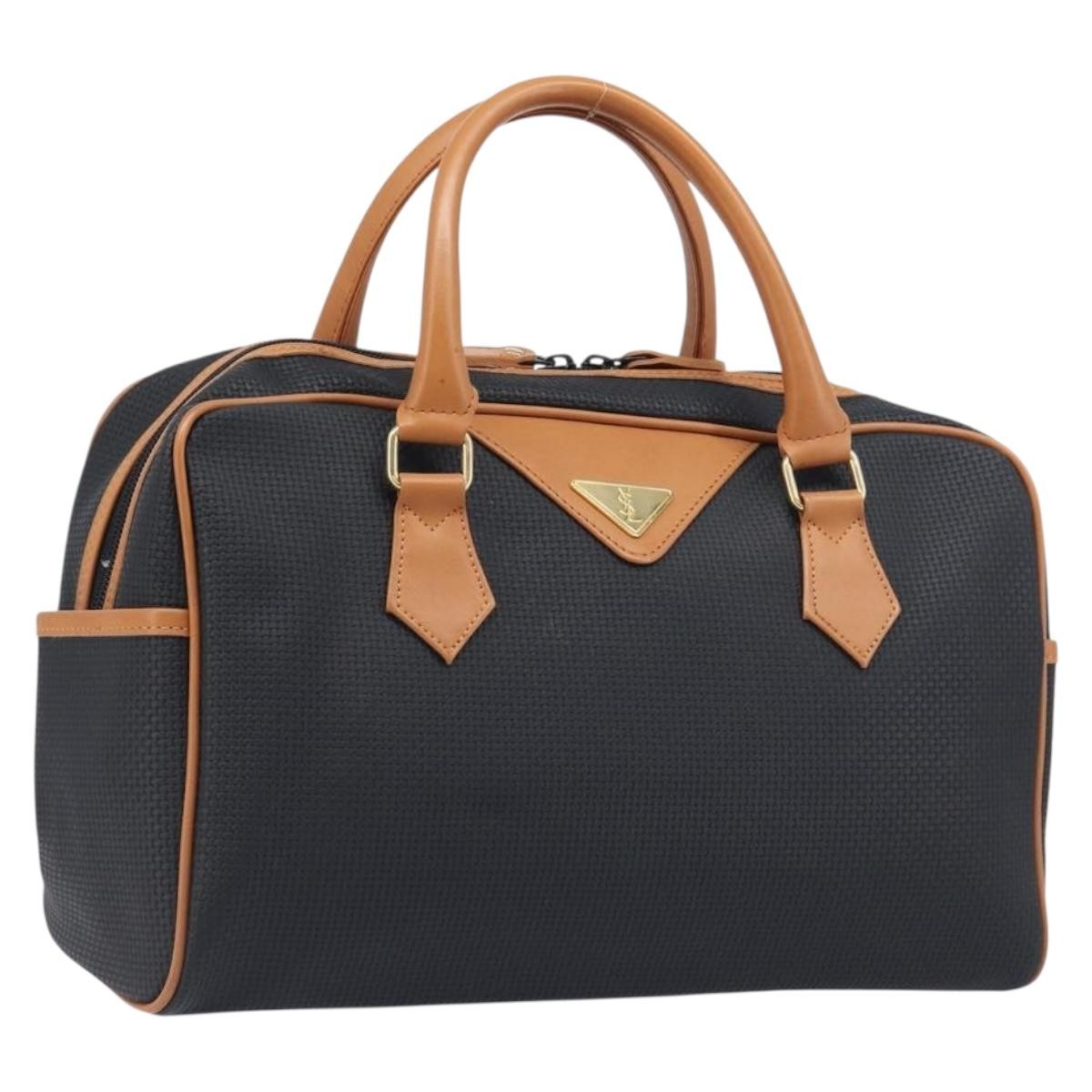 Saint Laurent Vintage Boston PVC Leather, Black, PVC, Travel Bag