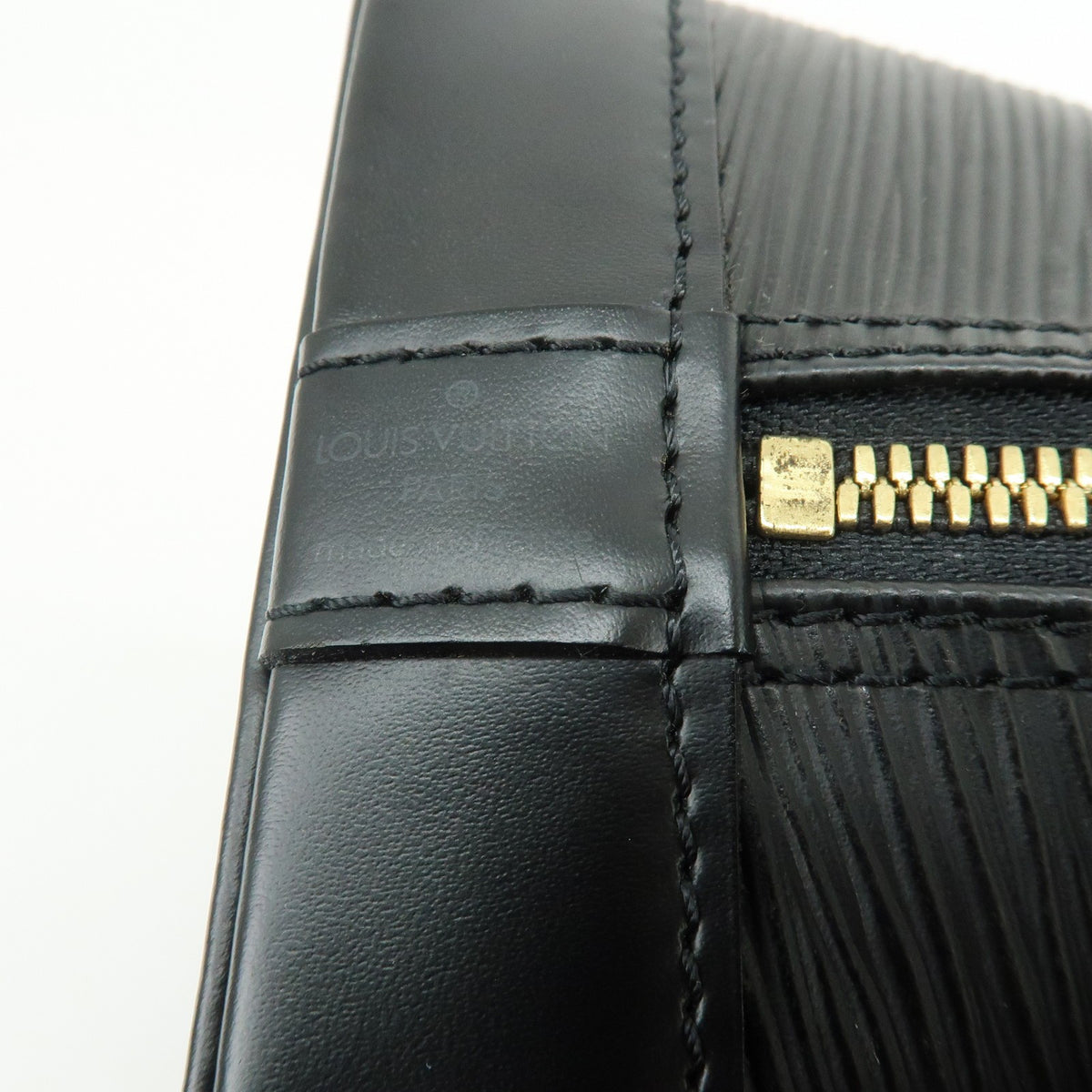 Louis Vuitton Vintage Alma Epi Leather, Black, Leather, Handbag