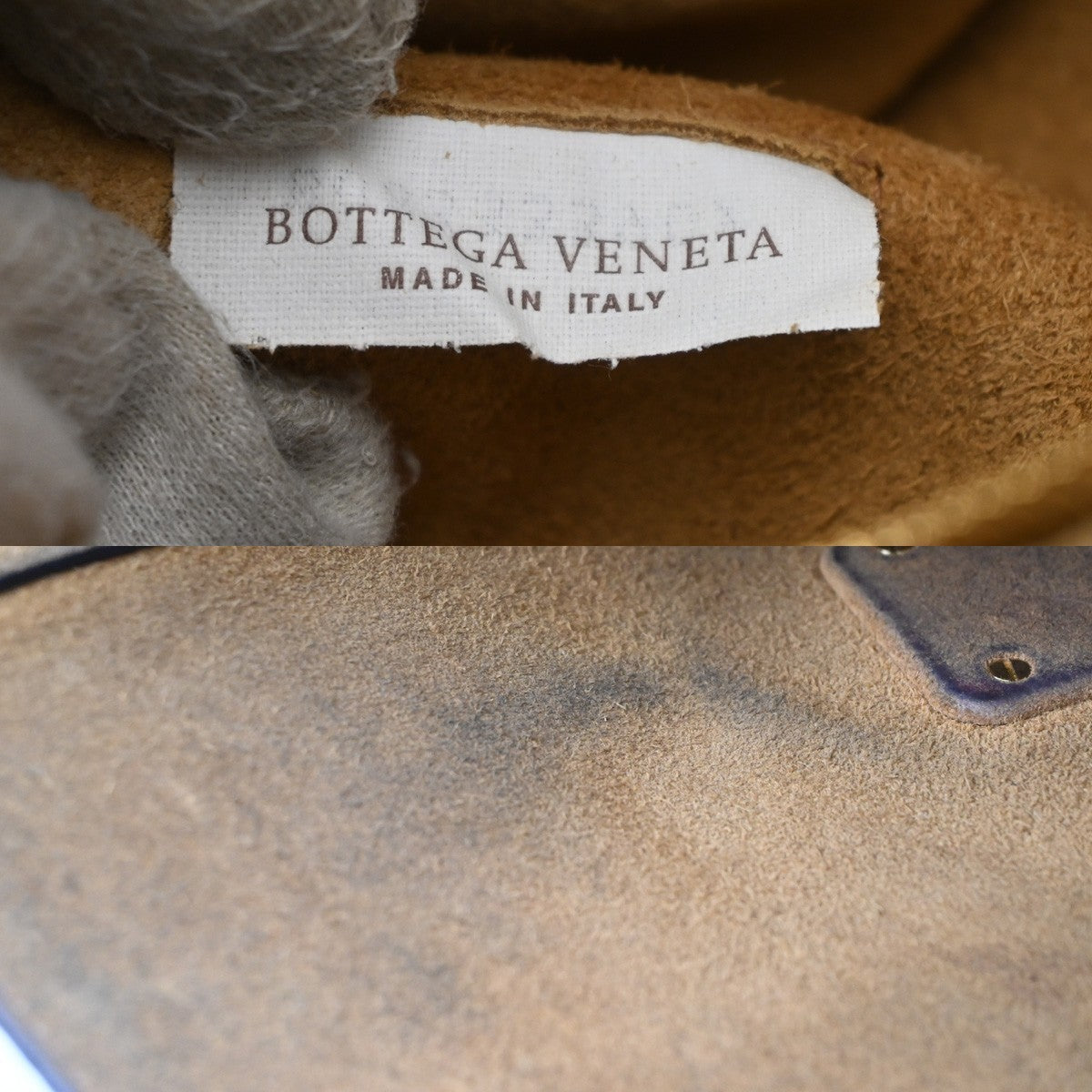 Bottega Veneta Arco Grainy Leather, Navy, Leather, Tote Bag