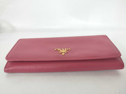 Prada Saffiano Leather, Pink, Leather, Wallet