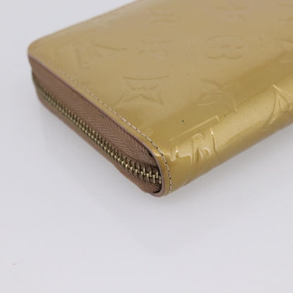 Louis Vuitton Zippy Monogram Vernis, Beige, Patent Leather, Wallet