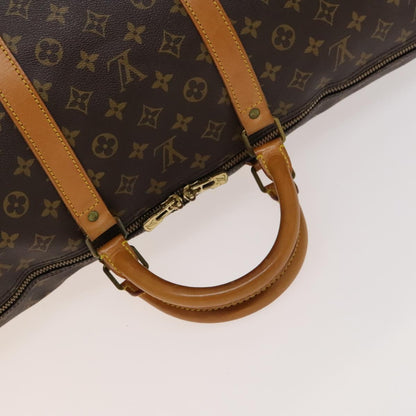 Louis Vuitton Keepall Bag Monogram Canvas, BROWN, CANVAS, Travel bag