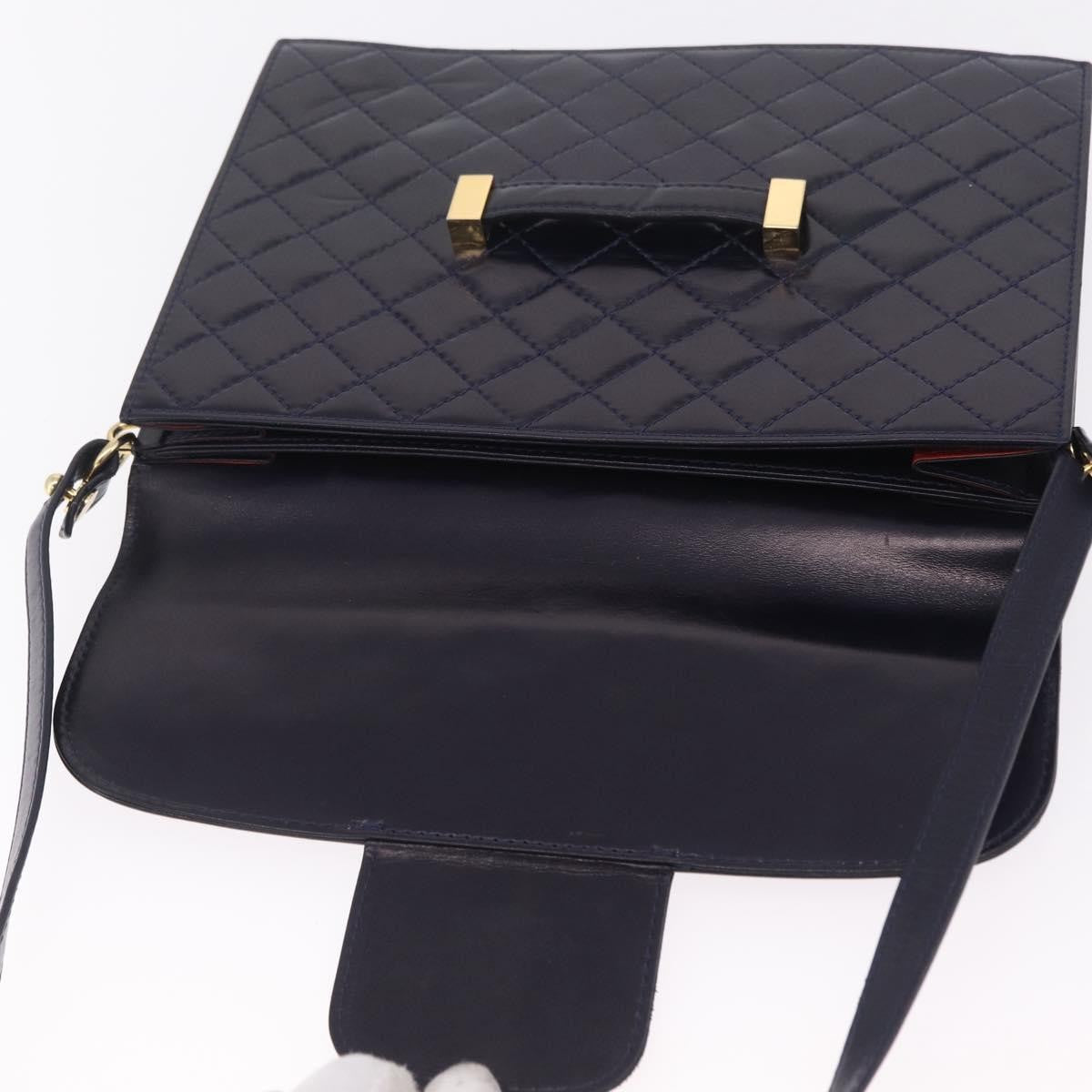 Saint Laurent Vintage Shoulder bag Leather, Navy, Leather, Shoulder Bag