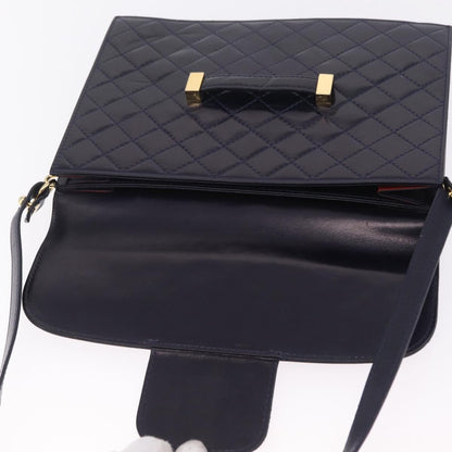 Saint Laurent Vintage Shoulder bag Leather, Navy, Leather, Shoulder Bag