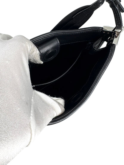 Gucci horsebit shoulder bag leather, BLACK, LEATHER, Shoulder bag