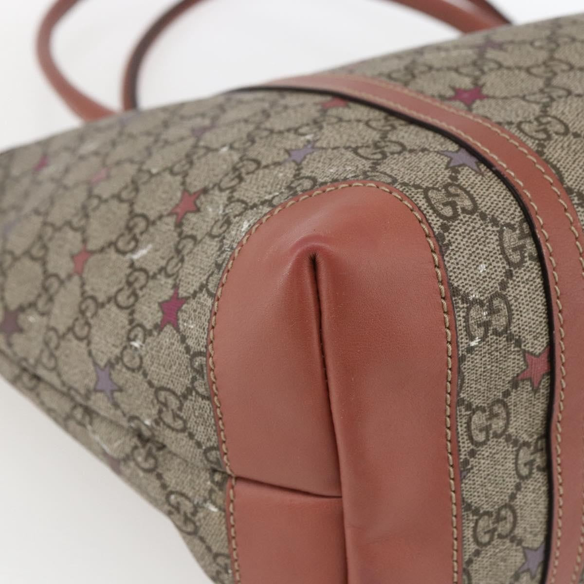 Gucci Joy Plus Tote GG Coated Canvas with Leather, Beige, Canvas, Tote Bag