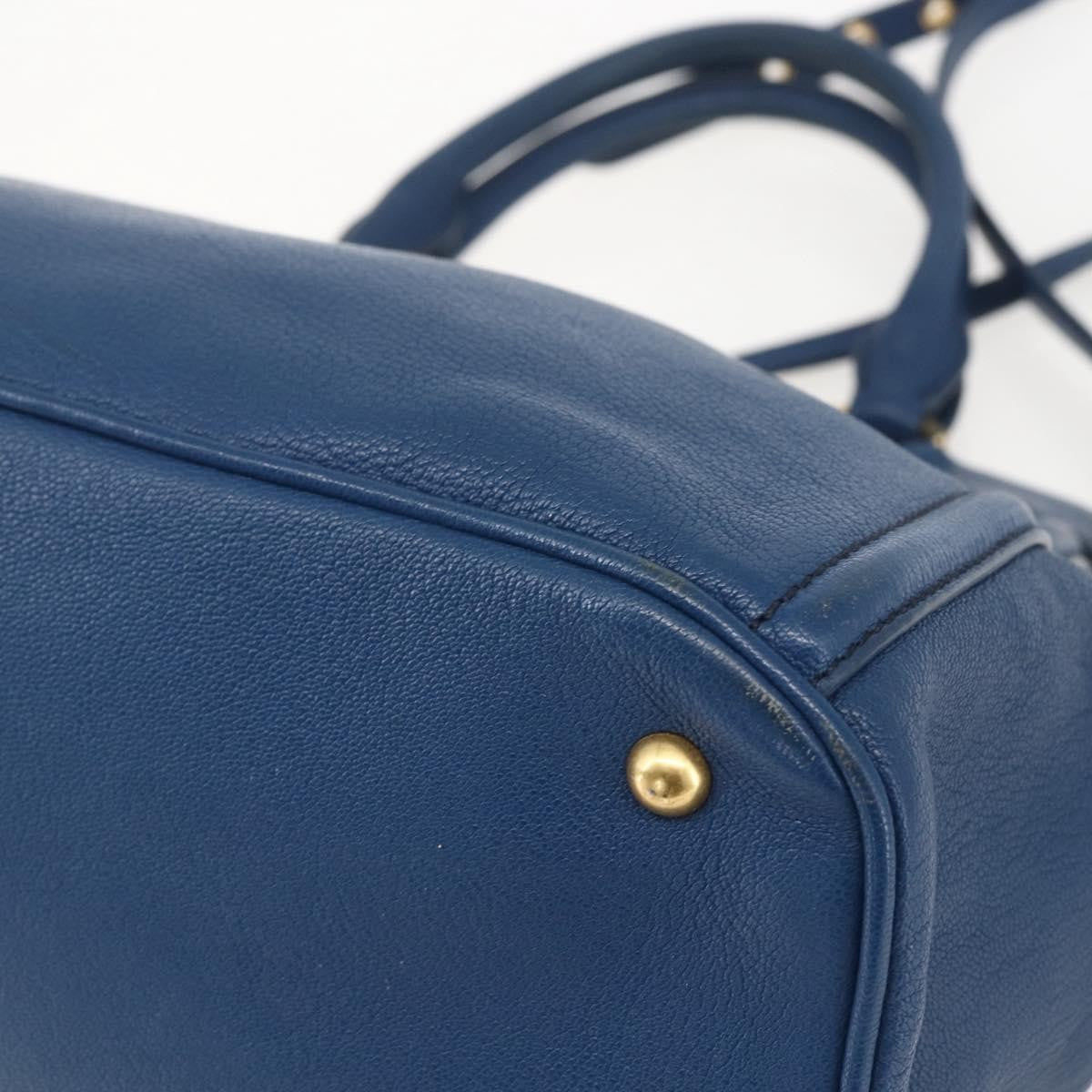 Miu Miu Vintage Leather, Blue, Leather, Tote Bag