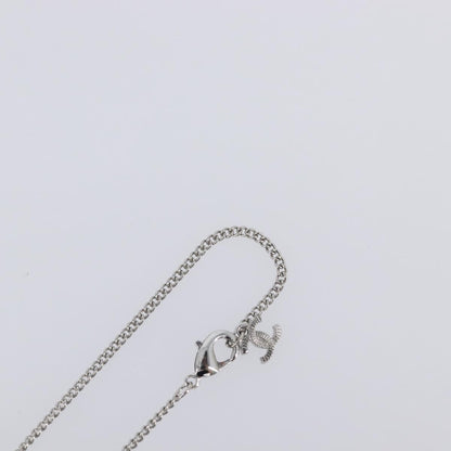 Chanel CC Ball Drop Pendant Metal with Crystals, Silver, Metal, Necklace