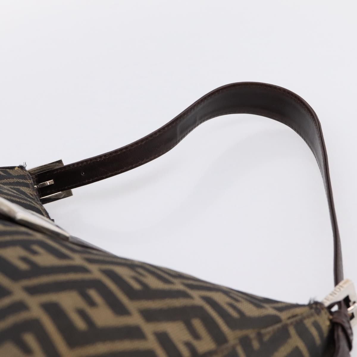 Fendi Mamma Baguette Shoulder Bag Zucca Canvas, Black, Canvas, Handbag