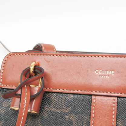 Celine Teen Cabas De France Triomphe Coated Canvas, Brown, Canvas, Handbag