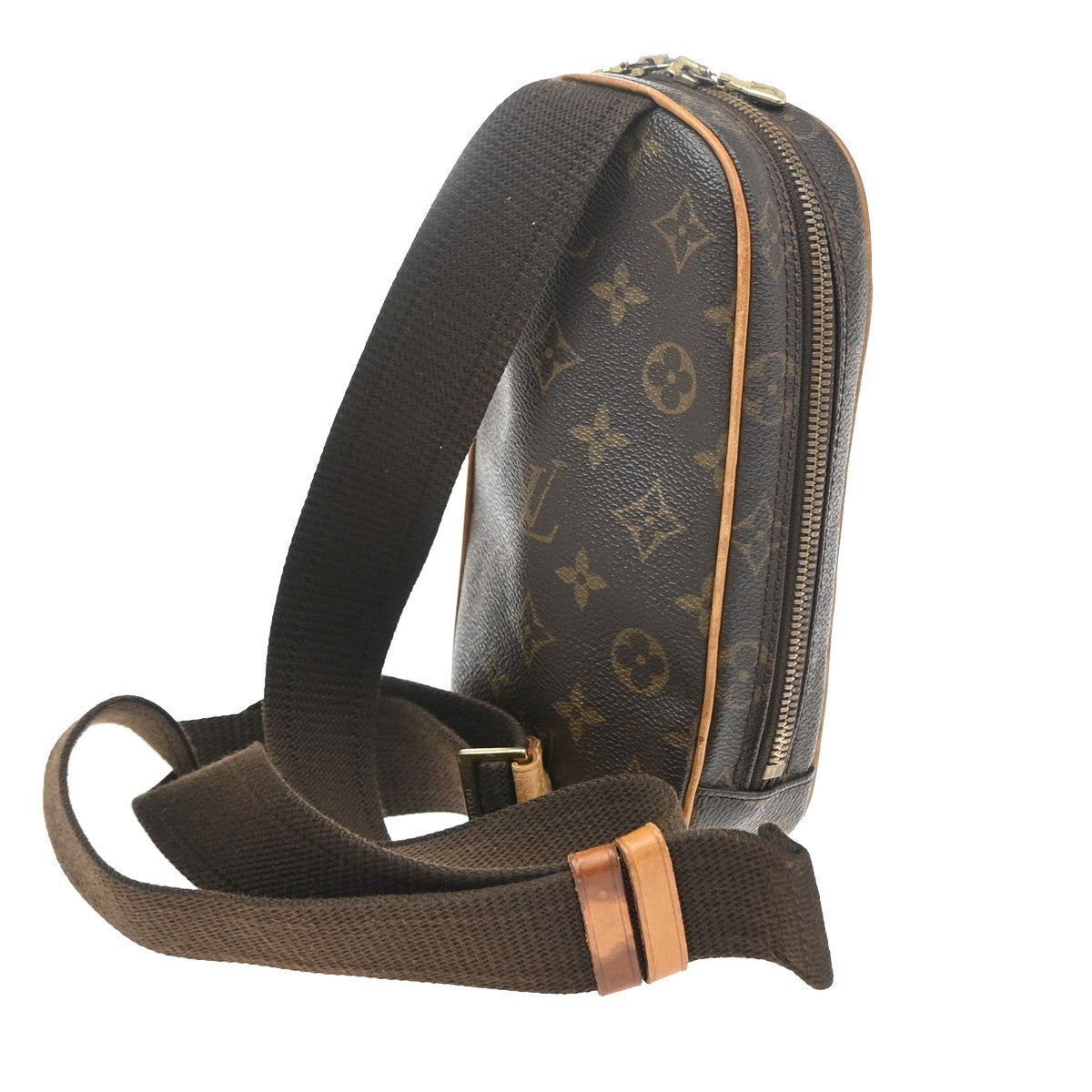 Louis Vuitton Pochette Gange Monogram Canvas, Brown, Canvas, Clutch