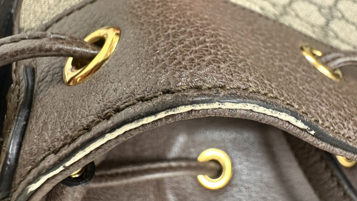 Gucci Ophidia Bucket GG Coated Canvas, Brown, Canvas, Handbag