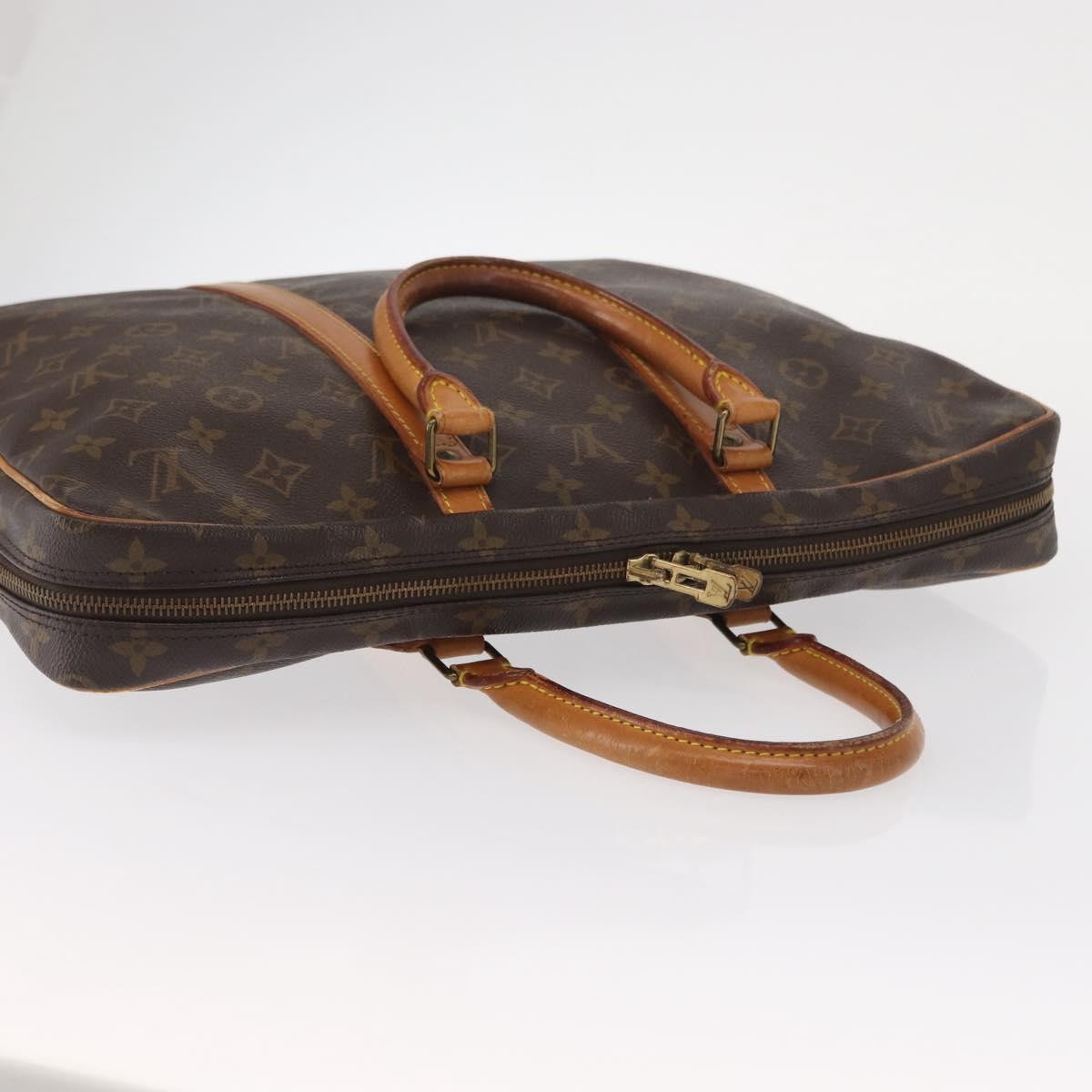 Louis Vuitton Porte-Documents Voyage Macassar Monogram Canvas, Brown, Canvas, Briefcase