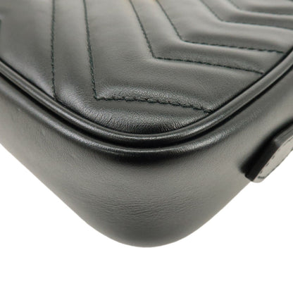 Gucci GG Marmont Matelasse Leather, Black, Leather, Shoulder Bag