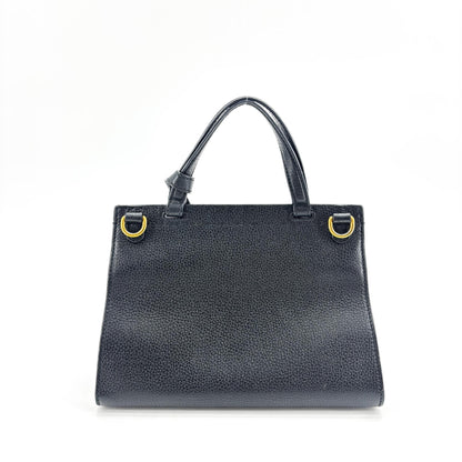 Gucci GG Marmont Top Handle Leather, Black, Leather, Handbag