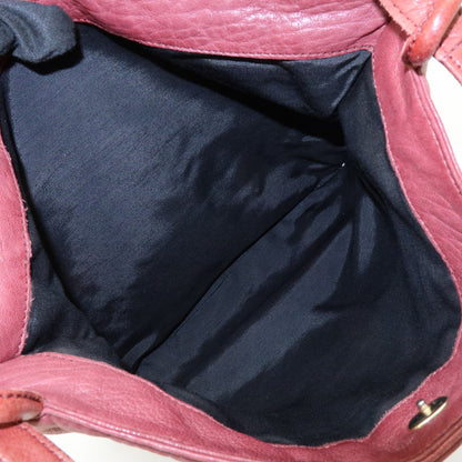 Loewe Anagram Leather, Burgundy, Leather, Tote Bag