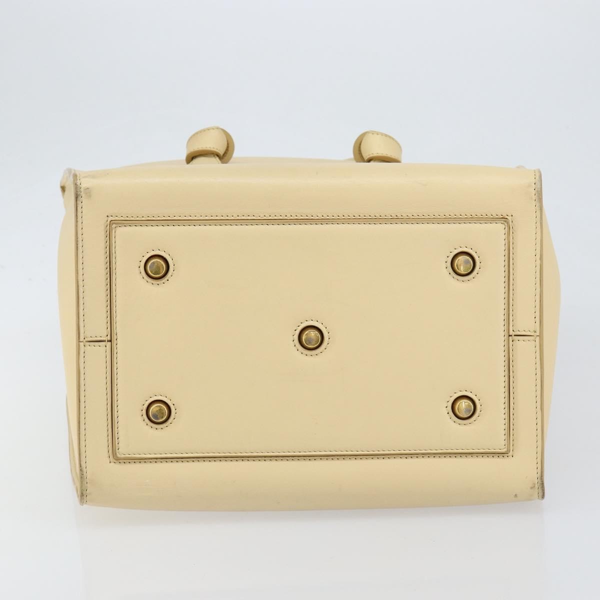 Celine Tie Tote Leather, Beige, Leather, Tote Bag