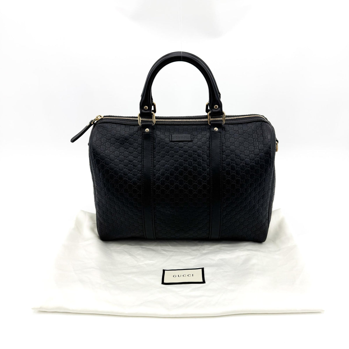 Gucci Joy Boston Microguccissima Leather, Black, Leather, Handbag