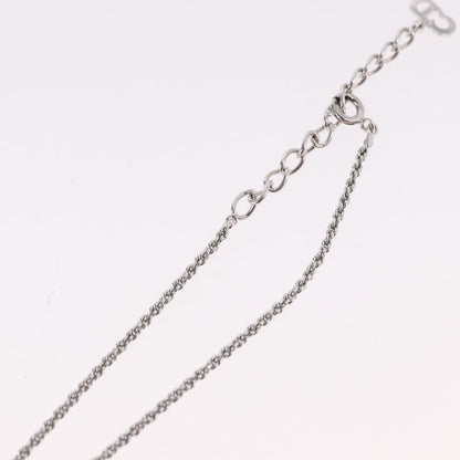 Christian Dior VIntage Circle Pendant Metal, Silver, Metal, Necklace