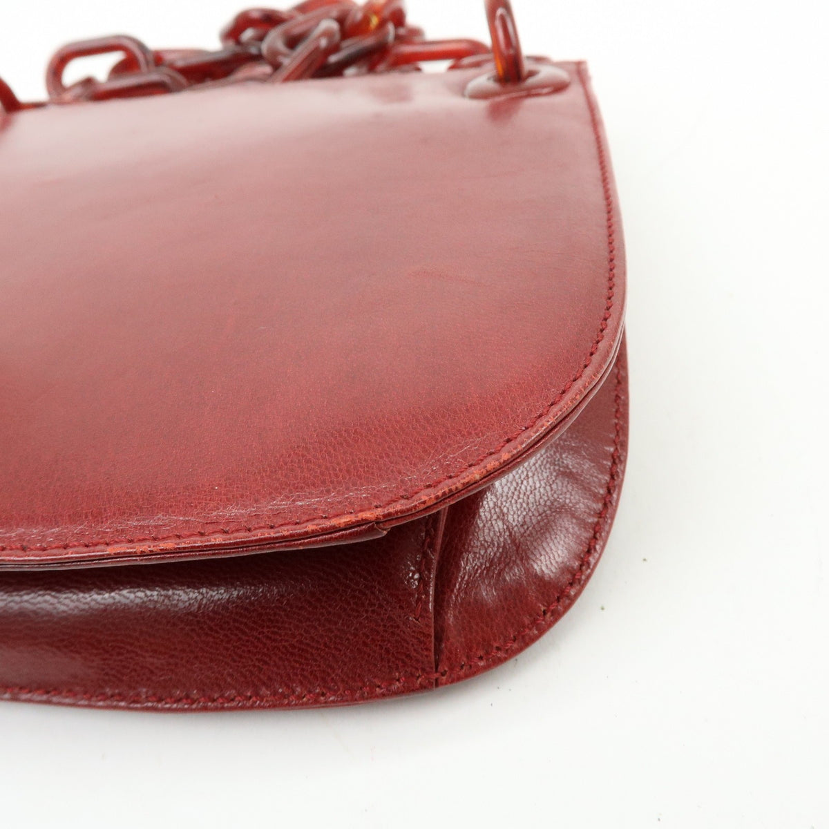 Prada Shoulder Leather, Red, Leather, Shoulder Bag