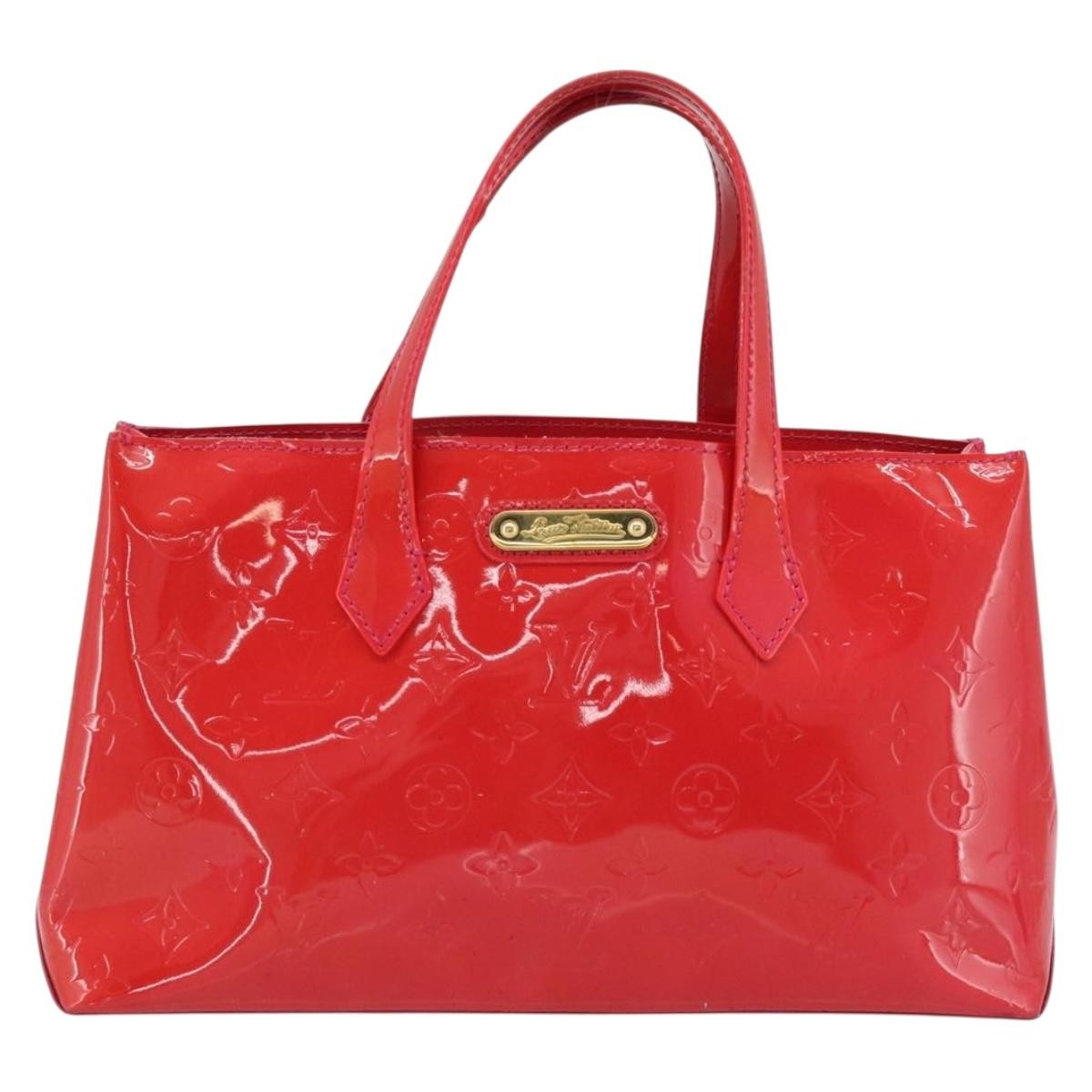 Louis Vuitton Wilshire Monogram Vernis, Pink, Patent Leather, Handbag