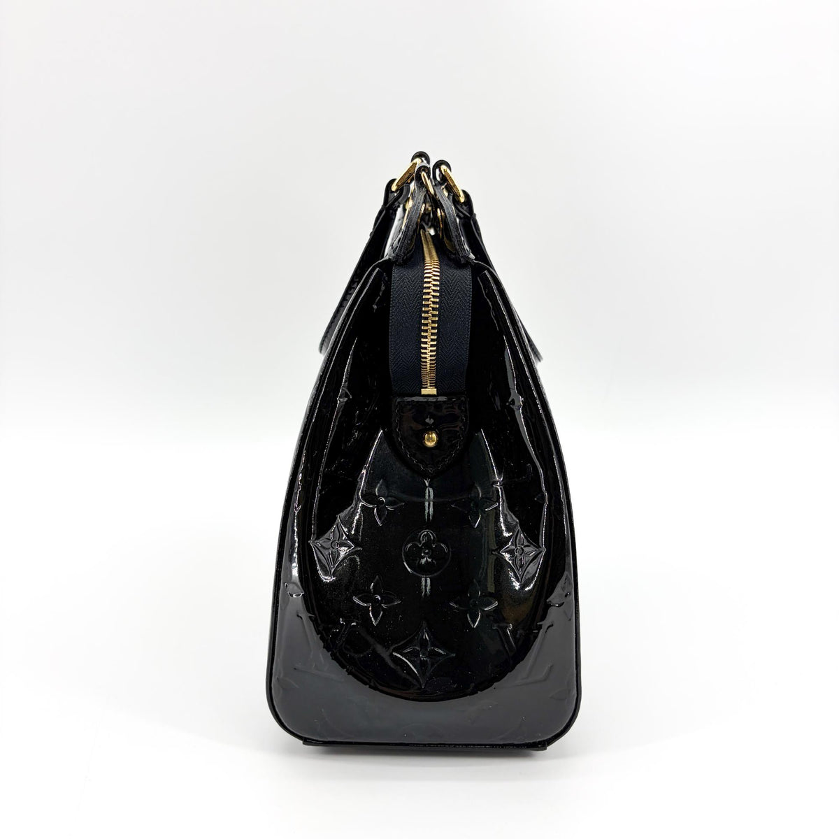 Louis Vuitton Brea NM Monogram Vernis, Black, Patent Leather, Handbag