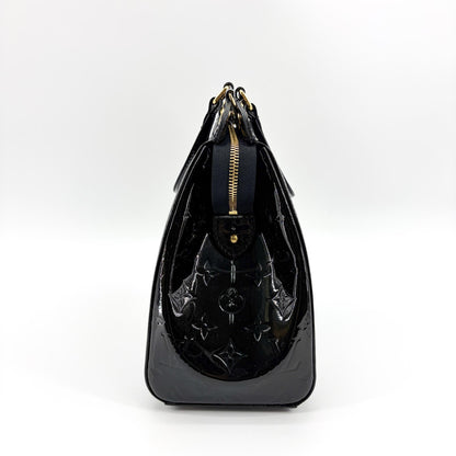 Louis Vuitton Brea NM Monogram Vernis, Black, Patent Leather, Handbag