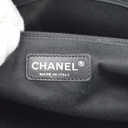 Chanel Wild Stitch Handbag Quilted Calfskin, Black, Leather, Shoulder Bag