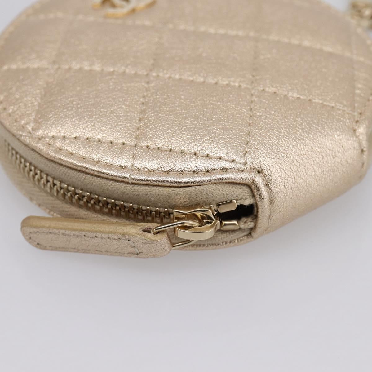 Chanel Pearl Crown CC Multi Pouches Wristlet Quilted Lambskin, Gold, Leather, Clutch