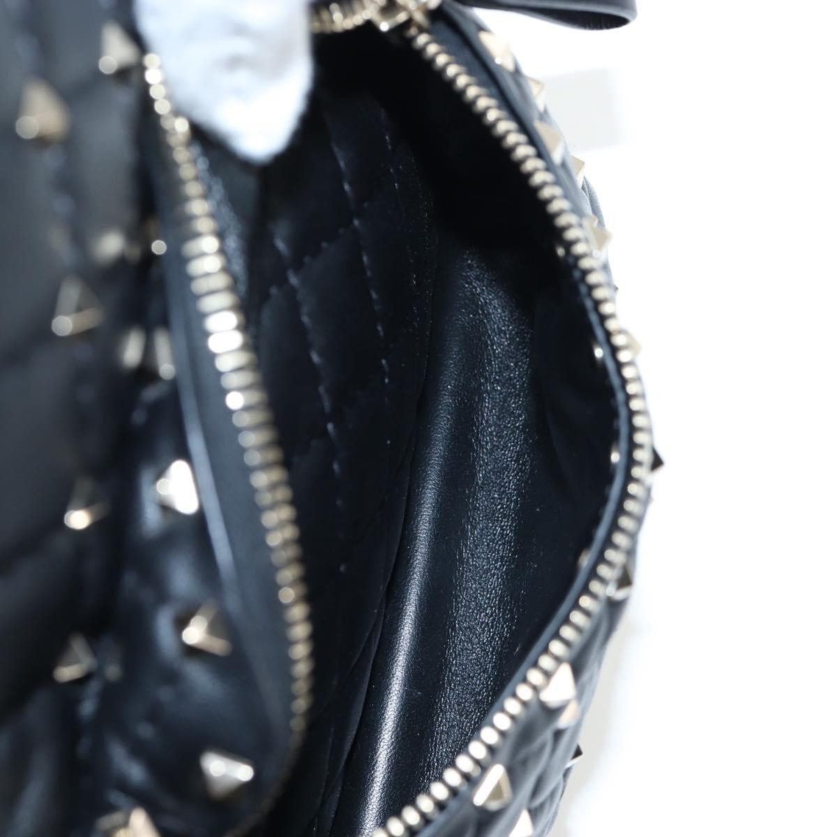 Valentino Garavani Rockstud Spike Quilted Leather, Black, Leather, Backpack