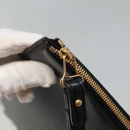 Balenciaga Ville Pouch Leather, Black, Leather, Clutch