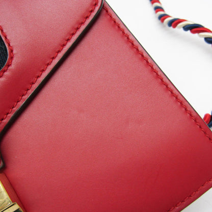 Gucci Sylvie Top Handle Leather, Red, Leather, Handbag