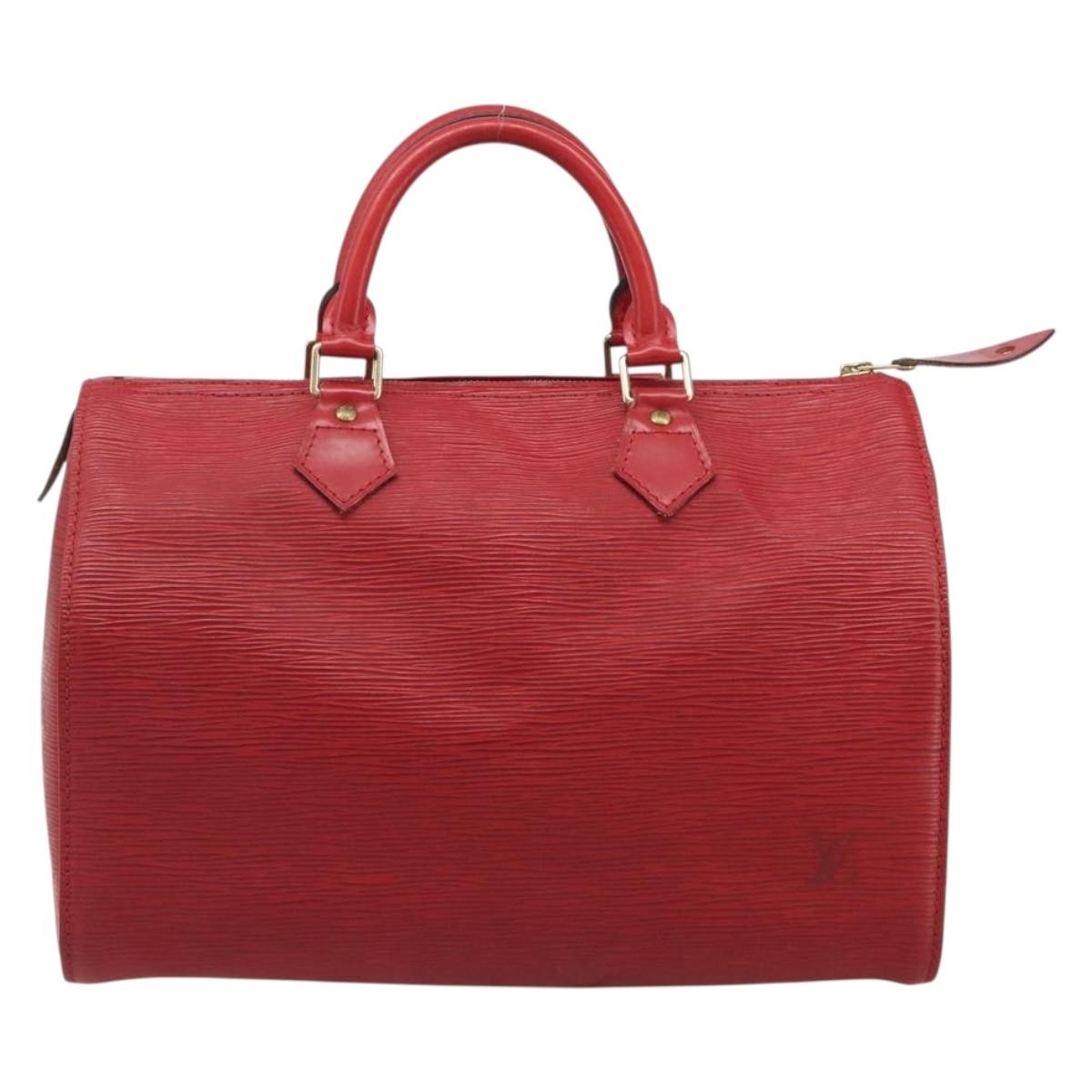 Louis Vuitton Speedy Epi Leather, Red, Leather, Handbag