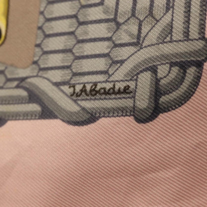 Hermes Carré 90 Silk multicolor, Pink, Silk, Scarf