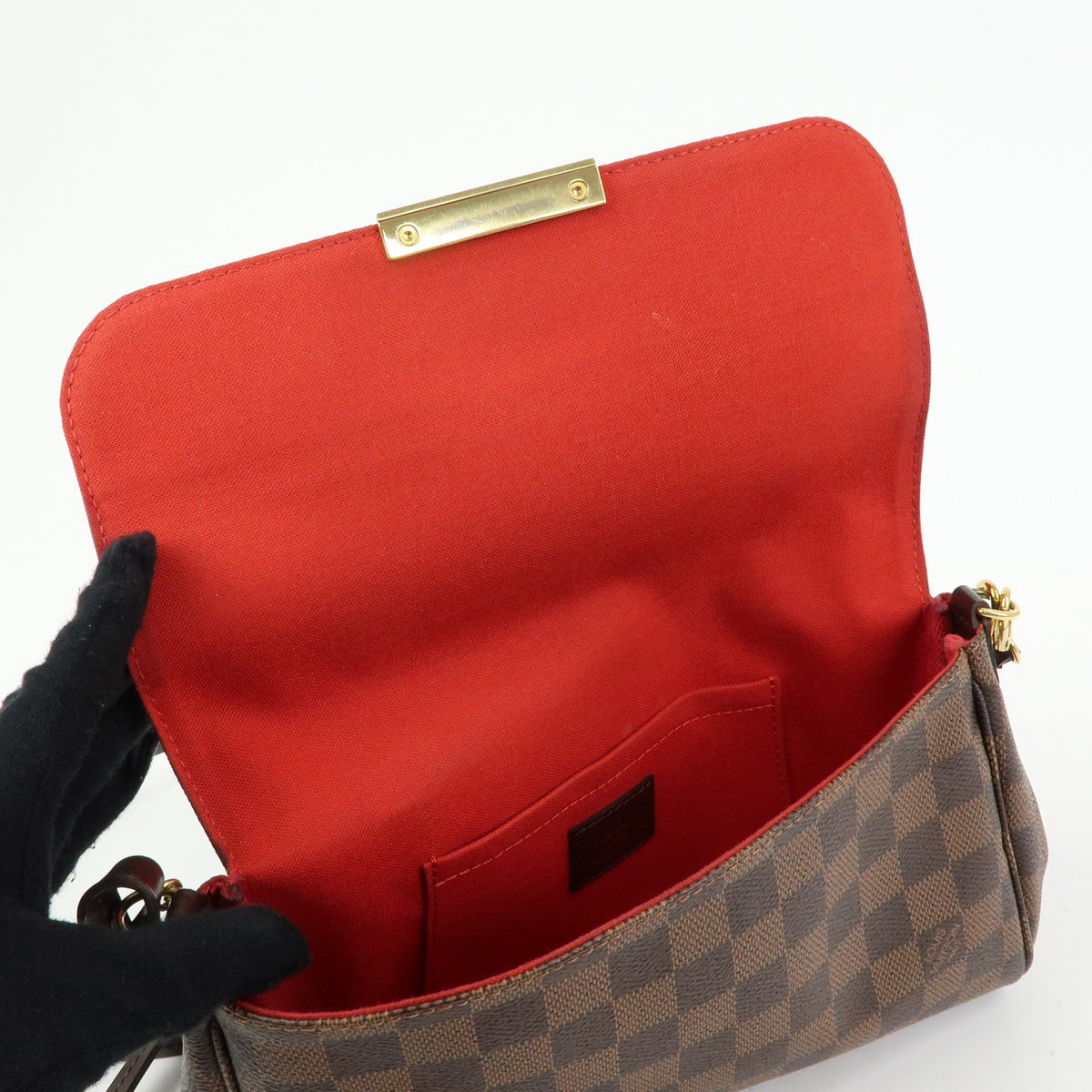 Louis Vuitton Favorite Damier, Brown, Canvas, Handbag