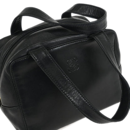 Loewe Anagram Leather, Black, Leather, Handbag