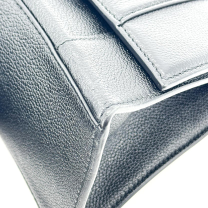 Balenciaga Hourglass Top Handle Leather, Black, Leather, Handbag